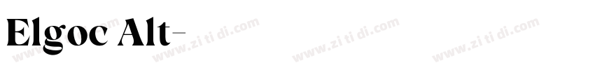 Elgoc Alt字体转换